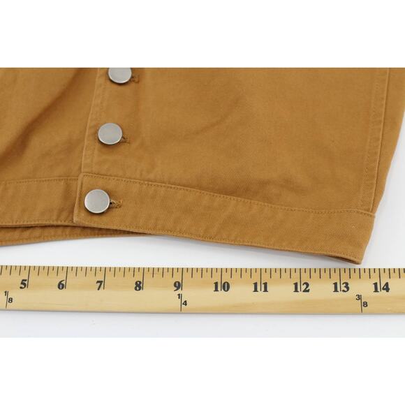 Forever 21 tan button mini skirt womens medium y2k preppy fairy kawaii casual - Picture 5 of 6